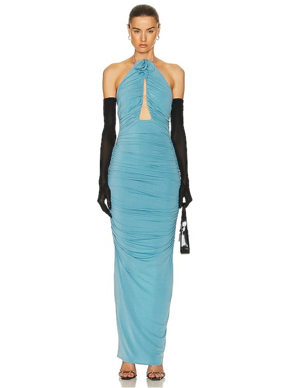 MAGDA BUTRYM Cut Out Maxi Dress in blue